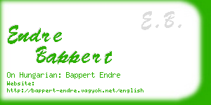 endre bappert business card